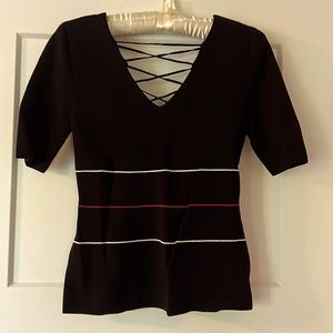 Sexy White House Black Market Short Sleeve Sweater. Sz XS